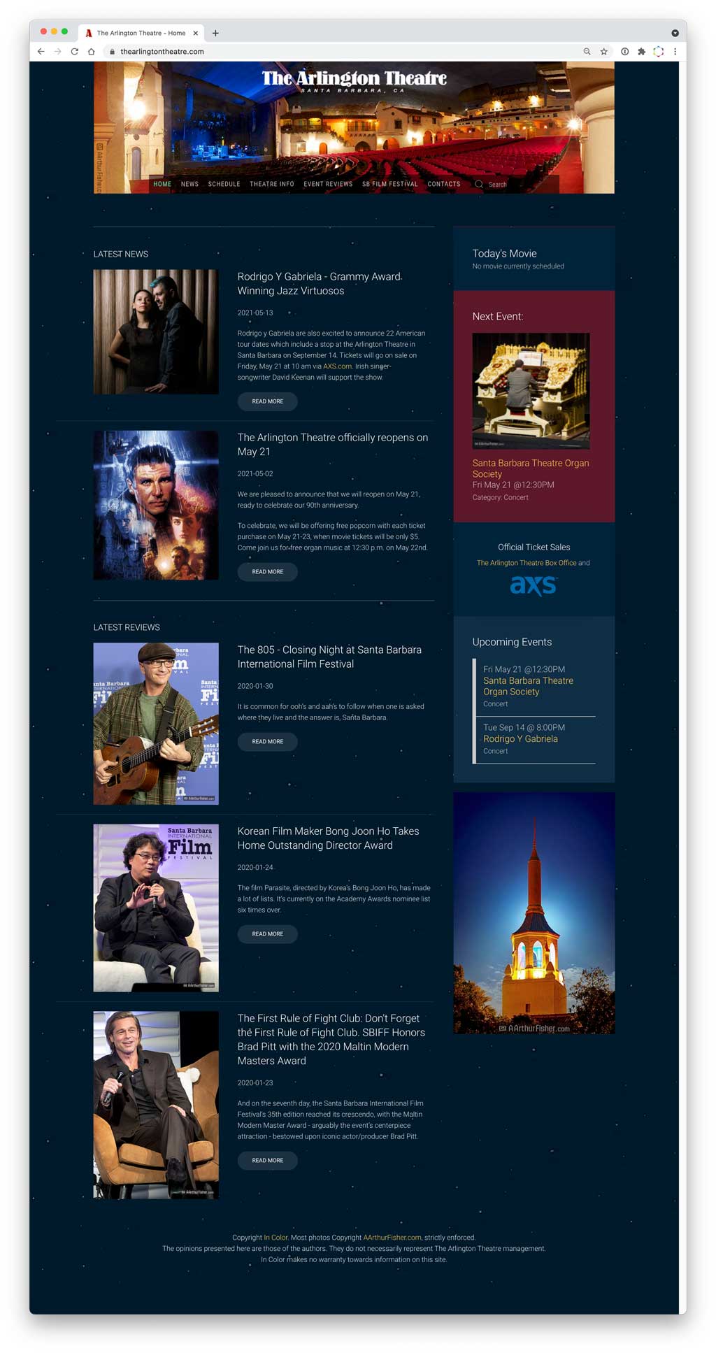 thearlingtontheatre.com Gets Another Facelift
